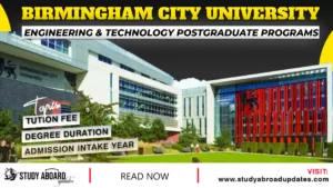 Engineering & Technology postgraduate Programs