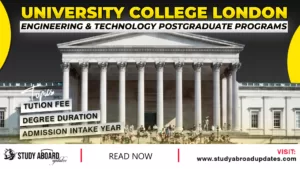 University College London Engineering & Technology Postgraduate Programs