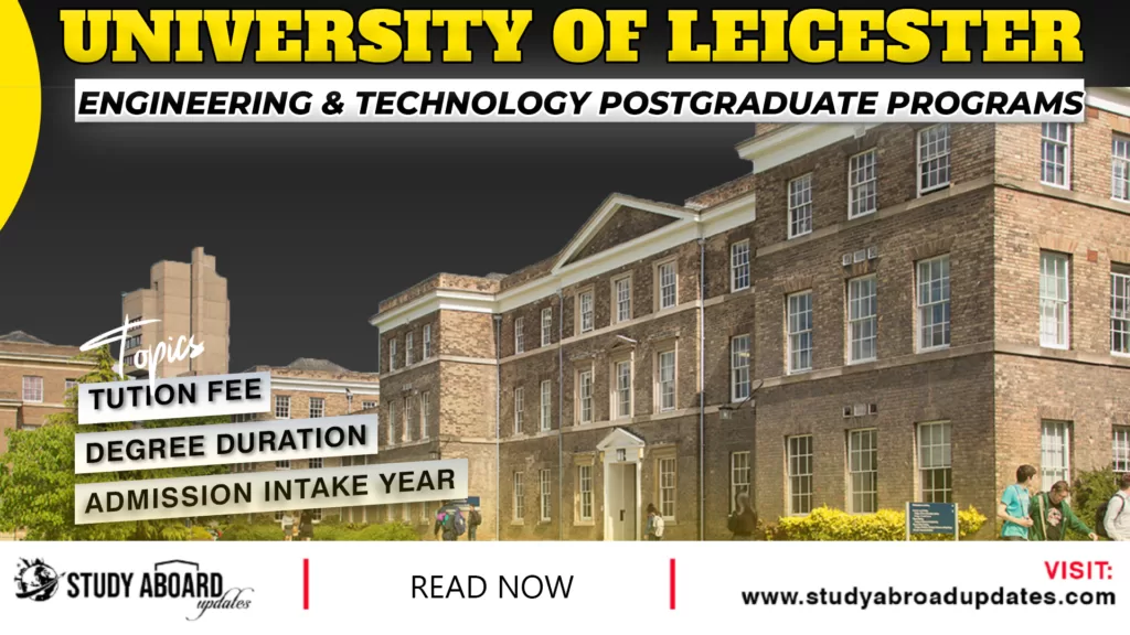 Engineering & Technology postgraduate Programs