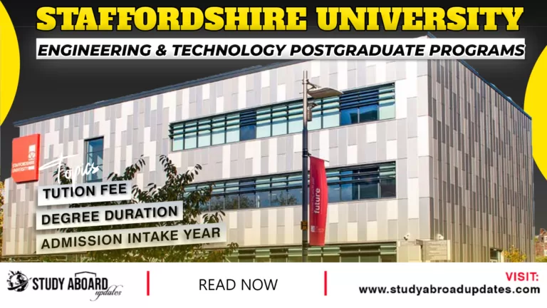 Engineering & Technology postgraduate Programs