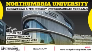 Northumbria University Engineering & Technology Undergraduate Programs