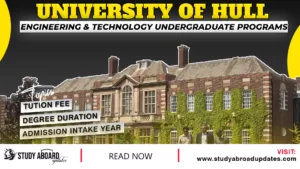 University of Hull Engineering & Technology Undergraduate Programs