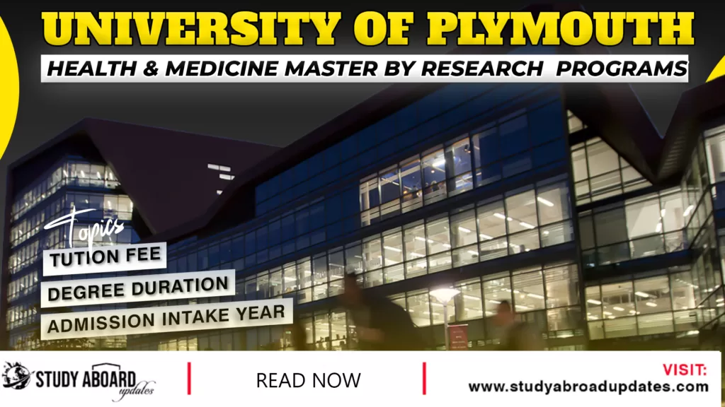 Health & Medicine Master by Research Programs