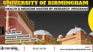 University of Birmingham Health & Medicine Master by Research Programs