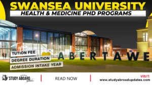 Swansea University Health & Medicine PHD Programs