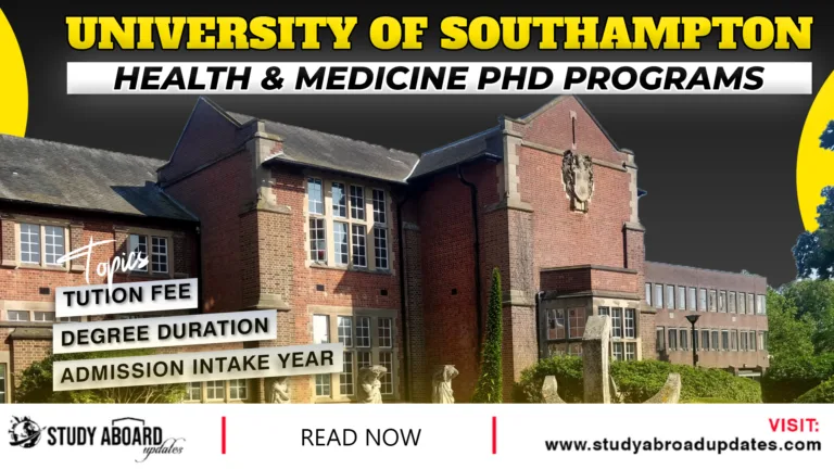 Health & Medicine Phd Programs