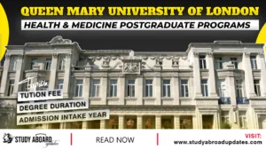 Health & Medicine Postgraduate Programs