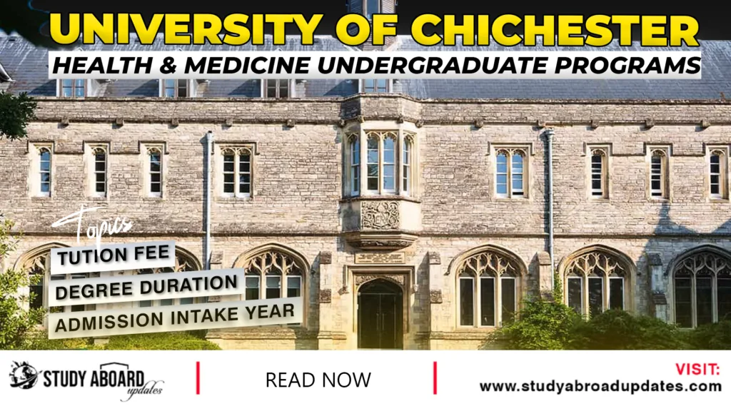 University of Chichester Health & Medicine Undergraduate Programs