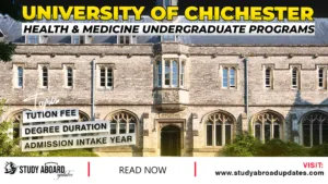 University of Chichester Health & Medicine Undergraduate Programs