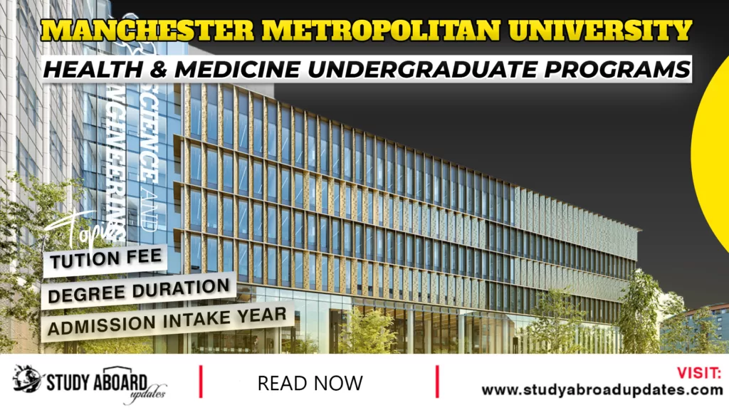 Manchester Metropolitan University Health & Medicine Undergraduate Programs