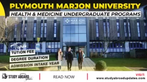 Plymouth Marjon University Health & Medicine Undergraduate Programs