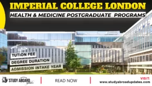 Health & Medicine postgraduate Programs