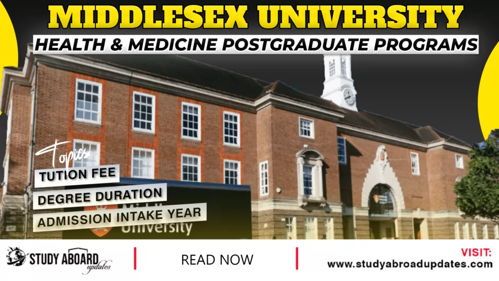 Health & Medicine postgraduate Programs