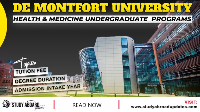 Health & Medicine undergraduate Programs