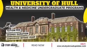 University of Hull Health & Medicine Undergraduate Programs