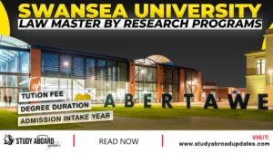 Swansea University Law Master by Research Programs