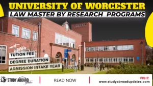 University of Worcester Law Master by Research Programs