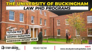 The University of Buckingham Law PHD Programs