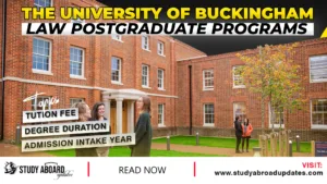 The University of Buckingham Law Postgraduate Programs