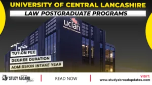 University of Central Lancashire Law Postgraduate Programs