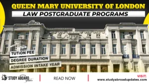 Law Postgraduate Programs
