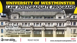 University of Westminster Law Postgraduate Programs