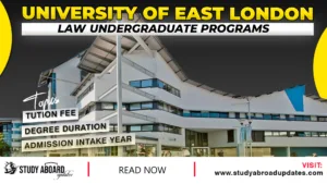University of East London Law Undergraduate Programs