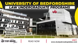 University of Bedfordshire Law Undergraduate Programs
