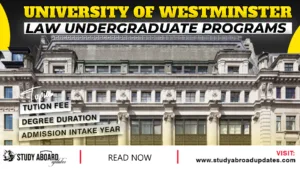 University of Westminster Law Undergraduate Programs
