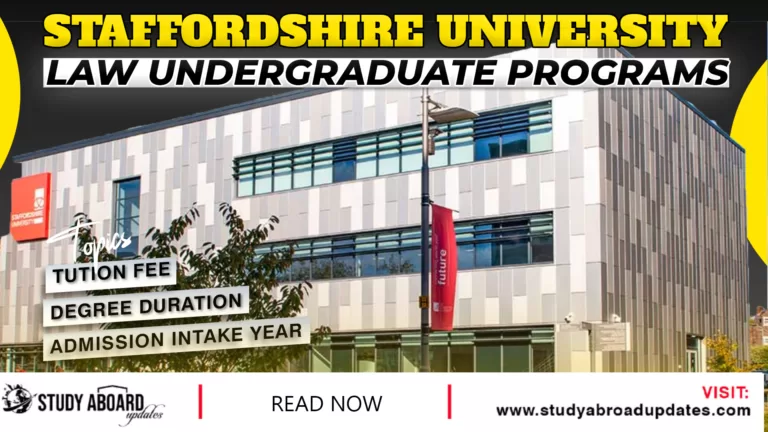 Law Undergraduate Programs
