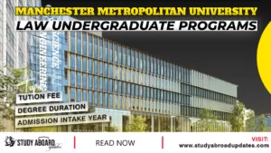 Manchester Metropolitan University Law Undergraduate Programs