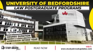 University of Bedfordshire Law Postgraduate Programs