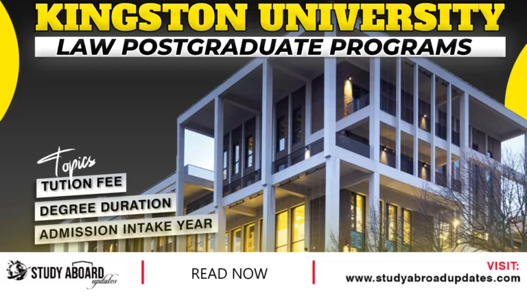 Law postgraduate Programs