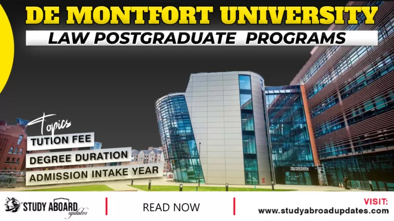 Law postgraduate Programs