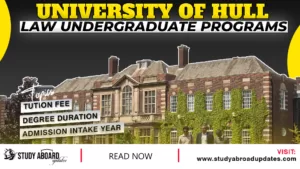 University of Hull Law Undergraduate Programs