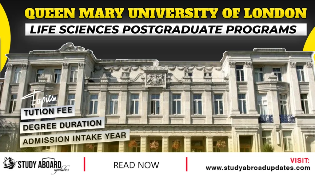 Life Sciences Postgraduate Programs