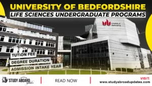 University of Bedfordshire Life Sciences Undergraduate Programs