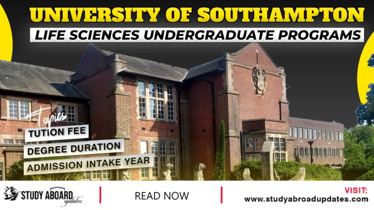 Life Sciences Undergraduate Programs