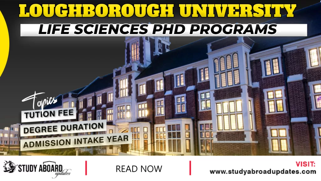 Life Sciences phd Programs