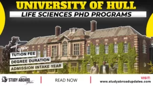 University of Hull Life Sciences PHD Programs
