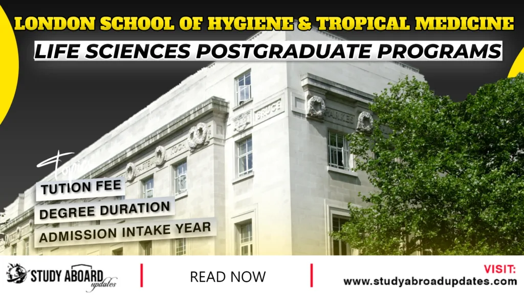 Life Sciences postgraduate Programs