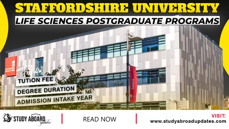 Life Sciences postgraduate Programs