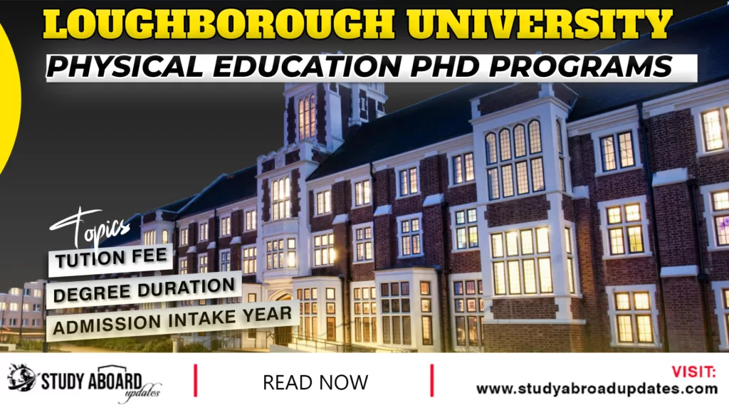 phd in physical education in uk