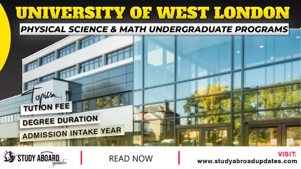 Physical Science & Math Undergraduate Programs