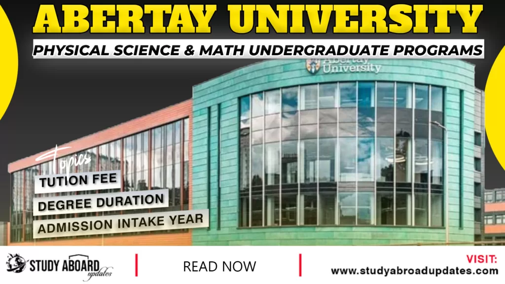 Physical Science & Math Undergraduate Programs