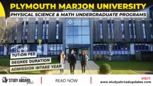 Plymouth Marjon University Physical Science & Math Undergraduate Programs