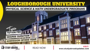 Physical Science & Math Undergraduate Programs