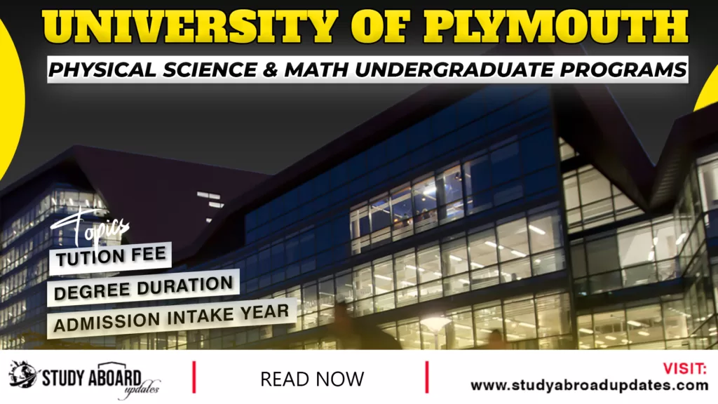 Physical Science & Math Undergraduate Programs