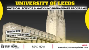 Physical Science & Math undergraduate Programs