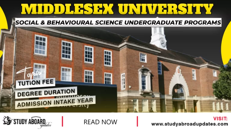 Social & Behavioural Science Undergraduate Programs